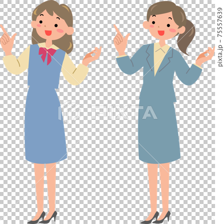 Female employee pointing 75557639