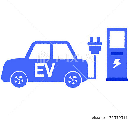 電気自動車のイラストのイラスト素材