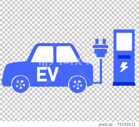 電気自動車のイラストのイラスト素材