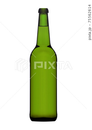 Green light beer bottle isolated on white 75562614