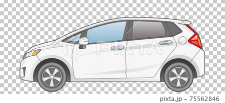 緊湊型car_01（白色）側視圖（帶主線） 75562846