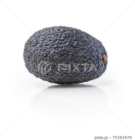 Avocado isolated on white background. Avocado close up 75563479