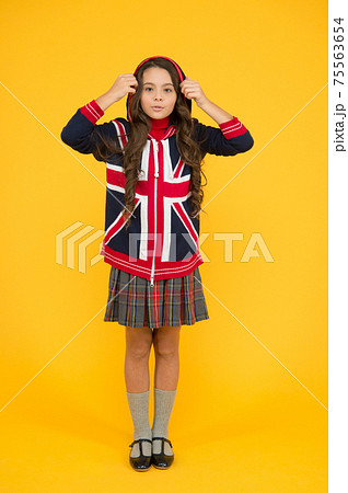 Learn english language. Girl school uniform. English  75563654