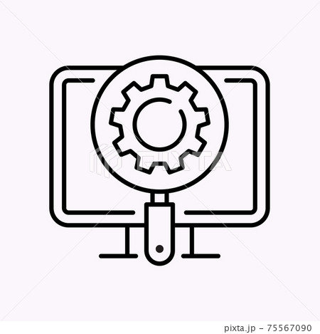 Settings line icon on white background. Vector illustration. 75567090