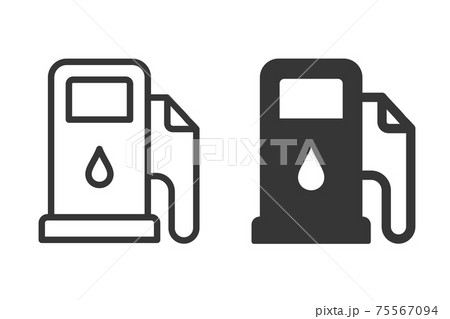 Fuel pump icon on white background. Vector illustration. Fuel pump icon on white background. Vector illustration. 75567094