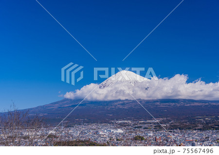 （静岡県）富士宮の白尾山（しらおさん）公園から望む富士山 75567496