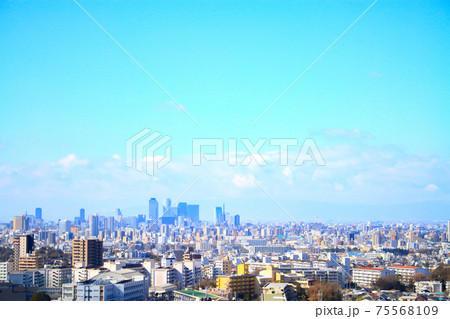 名古屋市、名古屋駅前超高層ビル郡の風景 名古屋市、名古屋駅前超高層ビル郡の風景 75568109