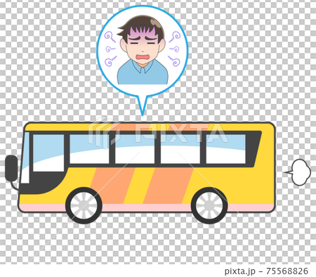 バス乗り物酔い　男性 75568826