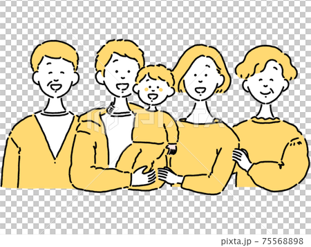 家族 3世代イラストセット 75568898