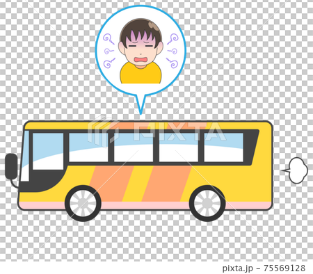 バス乗り物酔い 男の子 バス乗り物酔い 男の子 75569128