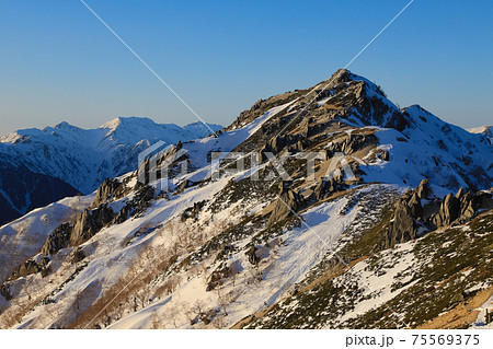 夕焼けの燕岳　北アルプス 75569375