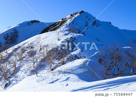燕山荘への登山道　厳冬 75569447