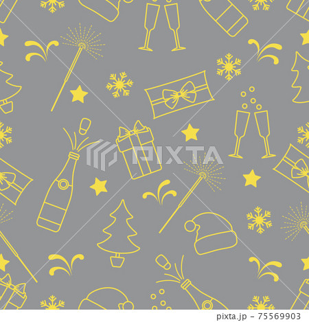 New Year Merry Christmas pattern gift, tree 75569903