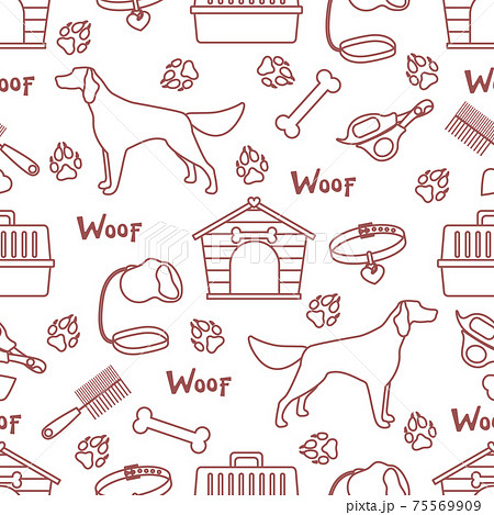 Vector Pattern Pet Vet Shelter Animal Dog Shelter Vector Pattern Pet Vet Shelter Animal Dog Shelter 75569909