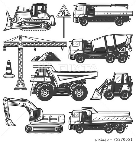 Vintage Construction Machines Set Vintage Construction Machines Set 75570051