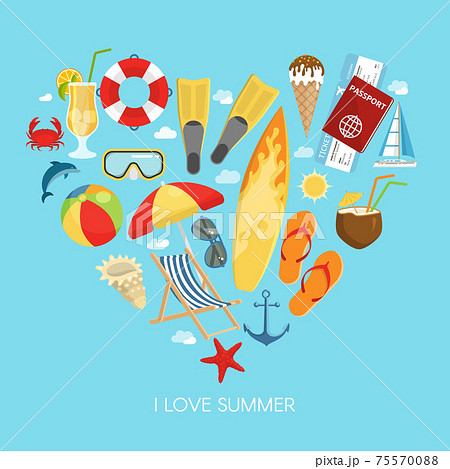 Heart Summer Composition 75570088