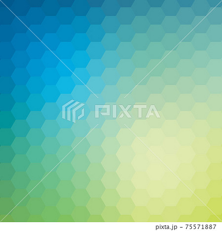 Design blue and green hexagon background. polygonal style 75571887