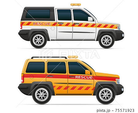 rescue lifeguard car vehicle vector illustration 75571923
