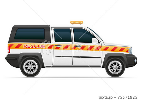 rescue lifeguard car vehicle vector illustration 75571925