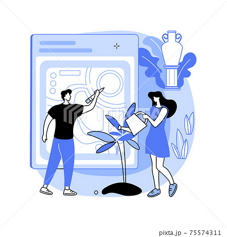 Landscape design abstract concept vector illustration. Landscape design abstract concept vector illustration. 75574311