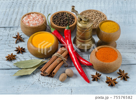Spices for Indian cuisine 75576582