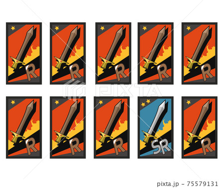 10連ガチャ　SSR無し　武器　ソード 75579131