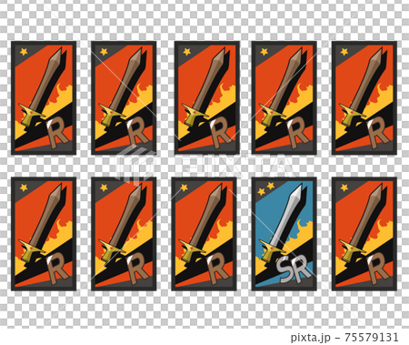 10連ガチャ　SSR無し　武器　ソード 75579131