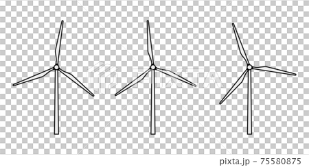 風力発電の風車 75580875