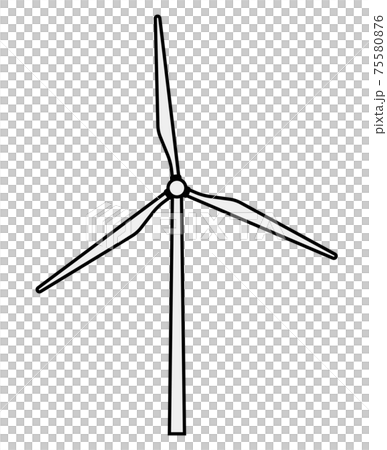 風力発電の風車 75580876