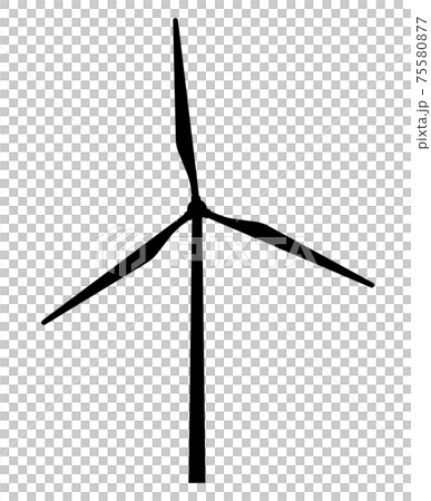 風力発電の風車 75580877
