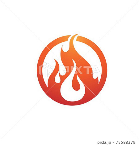 Fire Flame Vector Illustration Design Template のイラスト素材