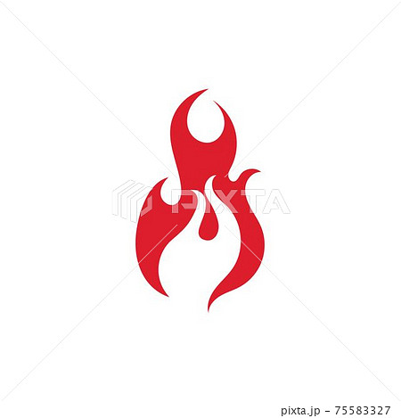Fire flame vector illustration design template image 75583327