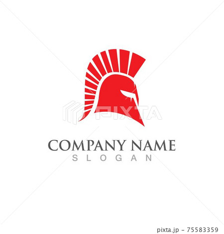 Spartan helmet logo template Spartan helmet logo template 75583359