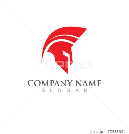 Spartan helmet logo template Spartan helmet logo template 75583364