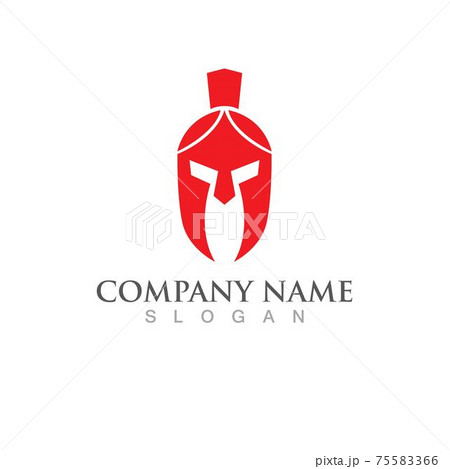 Spartan helmet logo template 75583366