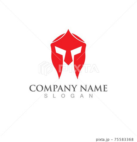 Spartan helmet logo template 75583368