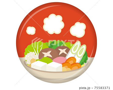 暖かい鍋料理のイラスト素材