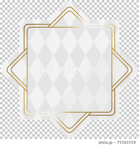 Elegant frame white & gold diamond pattern on the entire surface Elegant frame white & gold diamond pattern on the entire surface 75583559