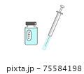 ワクチンと注射器 75584198