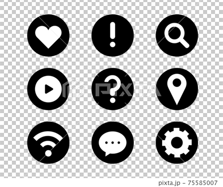 シンプルでよく使われるアイコン Simple and commonly used icon シンプルでよく使われるアイコン Simple and commonly used icon 75585007