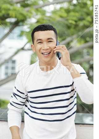 Man talking on the phone Man talking on the phone 75585741