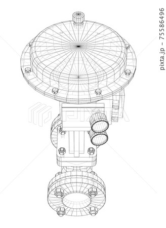 Valve with automatic electro-actuated. Vector 75586496