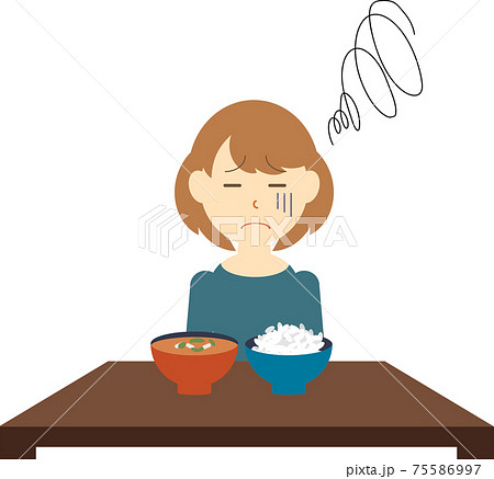 食欲がない若い女性 食欲がない若い女性 75586997