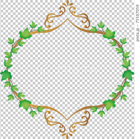 Green decorative frame frame Green decorative frame frame 75587059