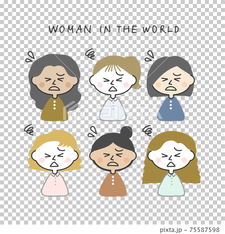 Women with crying faces 75587598