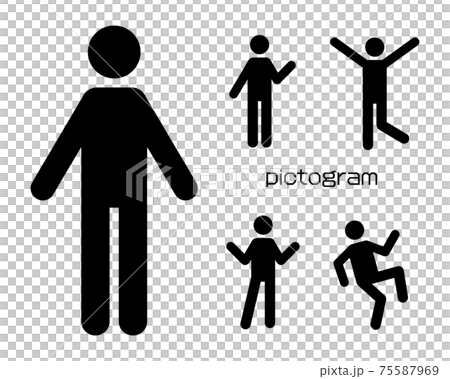 Pictogram with changeable pose Pictogram with changeable pose 75587969