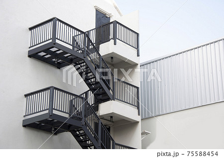 Fire escape of the building. Fire escape of the building. 75588454