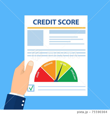 Credit score, gauge. 75590364