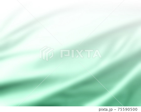 背景素材 鮮やかな緑色のサテン布が上から下へ濃くなるグラデーション 横 他色有り 75590500