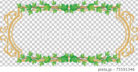 葉裝飾框架 葉裝飾框架 75591346